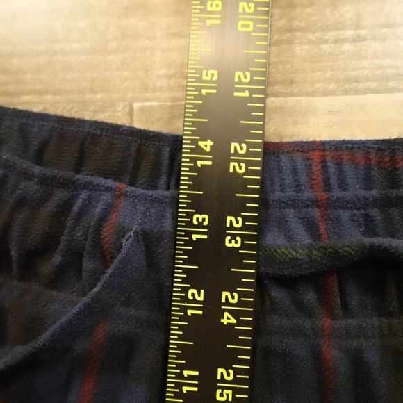Nautica Plaid Fleece Pajama Pants Men’s Medium Blue Red Sleepwear - Picture 5 of 10